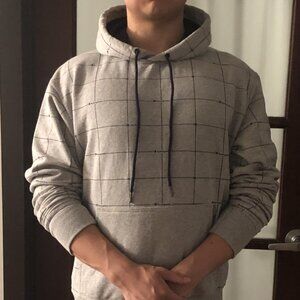 Champion Grey Hoodie Men's Casual Pullover Hoodie Sportswear